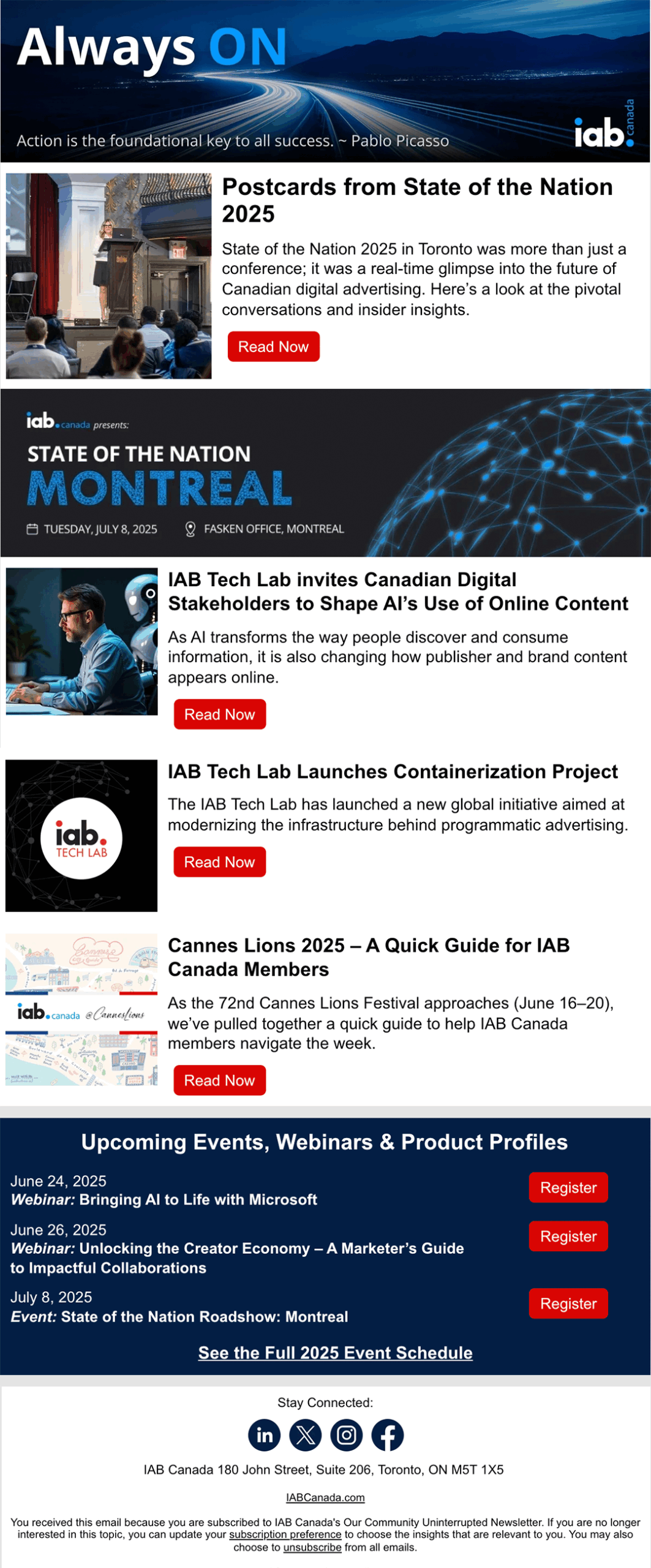 IAB Canada - Always On newsletter